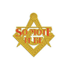 Freemason Masonic Compass So Mote It Be Embroidered Polo Shirt Embroider... - $32.95