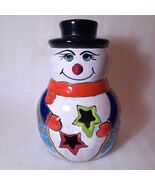 Talavera Pottery Frosty the Snowman Christmas Decoration Candle Luminary... - $891.49 MXN