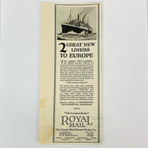 Vintage 1923 The Royal Mail Steam Packet Company Print Ad The Comfort Route - £5.18 GBP
