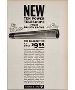 1962 Print Ad Balscope Ten Power Telescopes frpm Bausch &amp; Lomb Rochester,NY - £10.65 GBP