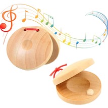 2-Pack Castanets For Kids Baby Musical Instrument Wooden Instruments Woo... - $14.99