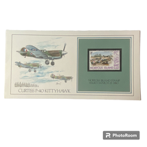 1940 Curtiss P40 Kittyhawk Norfolk Island Stamp Basil Smith Print Issued 1980 - £11.72 GBP