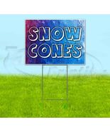 SNOW CONES 18x24 Yard Sign Corrugated Plastic Bandit Lawn Business USA - $458.96 MXN+