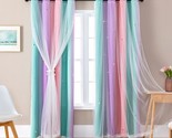 Curtains For Girls Bedroom Decor, S For Kids Room Decor, Purple Blackout... - $37.99