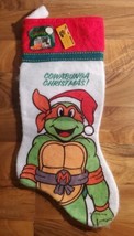 TMNT Cowabunga Christmas Stocking Michelangelo 1990 Mirage Studios Toys ... - £23.67 GBP