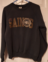 Vtg New Orleans Saints L Black Sweatshirt NFL Official Tailgate Club USA... - $67.90