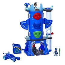 PJ Masks Deluxe Battle HQ Playset with Lights and Sounds, 2 Action Figures, Car  - £68.79 GBP