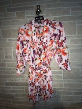 Lane Bryant Floral Print Robe Ties At Waist Pockets Coquette Size 26/28 - £14.99 GBP