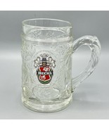 Beck&#39;s Beer Logo Handled Textured Glass Heavy 10oz Beer Mug Germany - $9.89