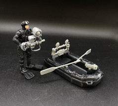 Excite US Navy Seal Figure Boat Raft Chap Mei Action Scuba Gear Camera - £13.21 GBP