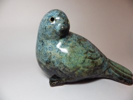 Ceramic Bird Statue Figure Blue 8&quot; X 5.5&quot; - £14.24 GBP