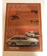 1977 Toyota Corolla Liftback Car  Vintage Print Ad pa8 - $8.90