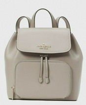 New Kate Spade Darcy Medium Flap Backpack Refined Grain Warm Taupe / Dus... - £90.97 GBP