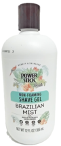 Lot 2 x Power Stick Her BRAZILIAN MIST Non-Foaming Shave Gel 12 oz Each - $31.35 CAD