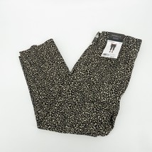 Rafaella Women&#39;s Comfort Cheetah Print Black Brown Capri Pants Size 8 New - £10.28 GBP