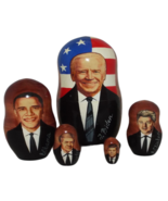 5pcs Russian Nesting Doll of Biden &amp; Democrat Predecessors 7.5 in Made i... - £32.39 GBP