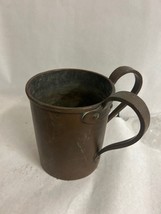 Antique Judaica Jewish Washing Mug Cup Two-Handed Netilat Yadayim Copper 6” - $296.01
