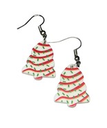 CHRISTMAS TREE CAKE DANGLE EARRINGS - $113.85 MXN
