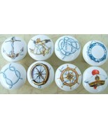 Ceramic Cabinet Knobs Nautical Anchor bouy lg - $48.63 CAD