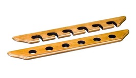 Bass Pro Shops Wall Mount Horizontal Wall Rack Fishing Rods Reels Oak Fi... - $29.67