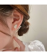 Butterfly Ear Jacket Earrings, Dainty Butterfly With Pearls Front Back E... - £11.79 GBP
