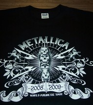 Metallica World Magnetic Tour 2008 2009 Coffin T-Shirt Mens Small New Band Metal - £23.68 GBP
