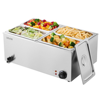 VEVOR 24QT Commercial Food Warmer, 4-Pan Electric Steam Table, 1200W, Si... - €85,86 EUR