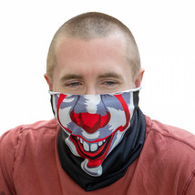 IT Pennywise Character Costume Full Face Tubular Bandana Gaiter Black - £11.97 GBP