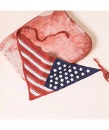 Americana Patriotic Flag USA Crochet Bandana Hair Accessory - $14.85