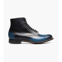 Stacy Adams Madison Cap Toe Lace Up Boot Tone On Tone Blue 00110-400 image 2