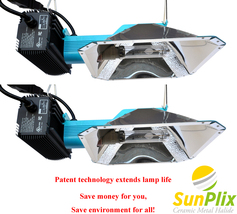 2 packs of SunPlix CMH CDM Low Frequency Square Wave 315W Grow Light Fix... - £309.05 GBP+