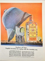 GORDON&#39;S DISTILLED LONDON DRY GIN -Tonic-English Invention-1964 Vintage ... - $10.98