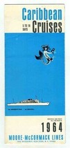 1964 Moore McCormack Caribbean SS Argentina &amp; Brazil - $17.87