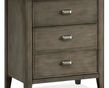 Gray Leick Home Collection Nightstand With Usb Charging Ports And A/C Ou... - $338.97