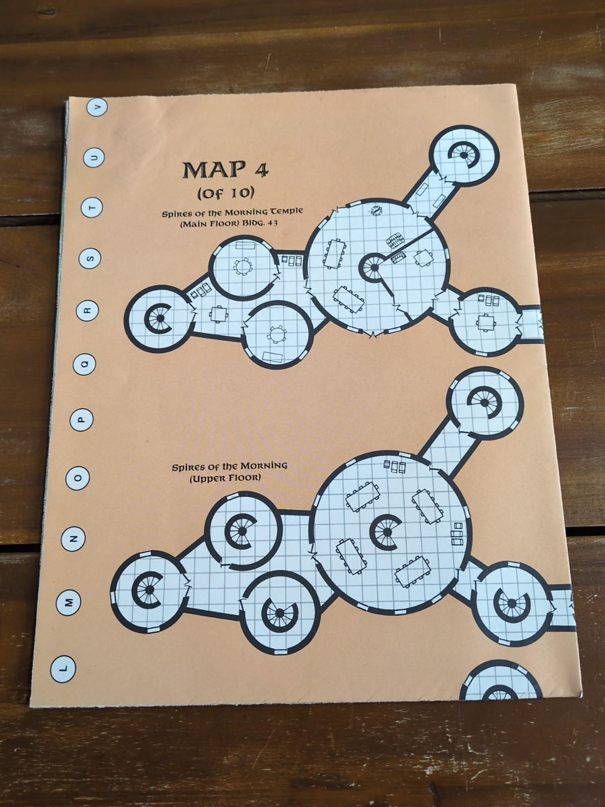 TSR 1988 Dungeons And Dragons Forgotten Realms City System Map 4 Of 10 - $27.71