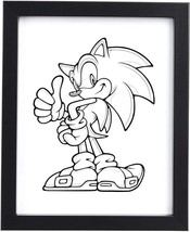Super Sonic Adventure Hedgehog - Kids Room Art –- Wall Print Framed art - £23.90 GBP