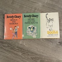 Beverly Clearly 3 Book Lot Henry Paper Route * Socks * Beezus Ramona Hardcover - £15.72 GBP