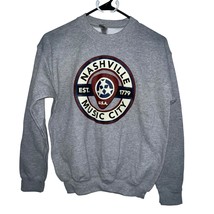 Gilden Nashville Music City Gray Kids Crewneck Sweatshirt Size Large Uni... - €14,80 EUR