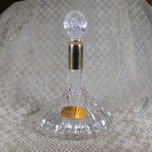 Cut Glass Ships Decanter with Silver Neck # 22522 - $45.95