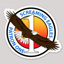 4&quot; Navy VP-1 Screaming Eagles Patron One Fixed Wing Die Cut Vinyl Sticker Decal - £19.97 GBP