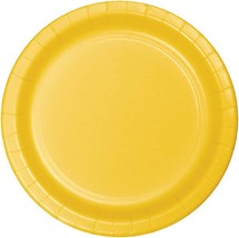 Creative Converting Touch of Color 24 Count Paper Dessert Plates, School Bus Yel - £14.60 GBP