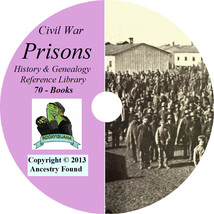Civil War PRISONS - History &amp; Genealogy - Prisoners - 70 Books on DVD CD - £4.69 GBP