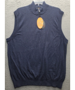 Greg Norman Golf Performance Sweater Men L Navy Sleeveless Mock Neck Qua... - $40.80 CAD