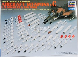 Hasagawa Aircraft Weapons: U.S. Missiles &amp; Gun Pods 1/48 Scale X48-3 - $21.75
