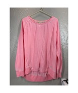 Green Tea Organic Cotton LS Top Pink Oversized Lightweight Sweatshirt Si... - $464.68 MXN