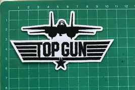 Top Gun Maverick Jacket Patches White Black Embroidery 4 Inch Badge Shirt Helmet - £12.90 GBP