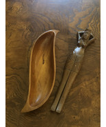 Vintage Handcrafted Tiki nude lady nutcracker with nut bowl 1960s - $86.45 CAD