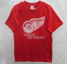 Vintage 80s 90s Detroit Red Wings Big Logo T Shirt Sz M Fruit Of Loom US... - £45.80 GBP