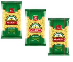 3PACK x 450G Pasta &amp; Noodles Durum Wheat Makfa МАКФА Паутинка Made in Ru... - $9.89