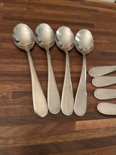 4 Stanley Roberts Rogers SRB214 Teaspoons Stainless Flatware China 2 Set... - $17.56